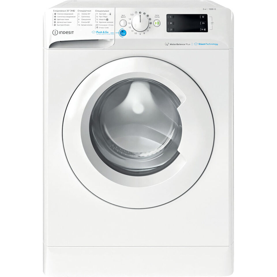 Стиральная машина Indesit BWSE 61051 WWV RU белый - отзывы покупателей на  маркетплейсе Мегамаркет | Артикул: 100031169816