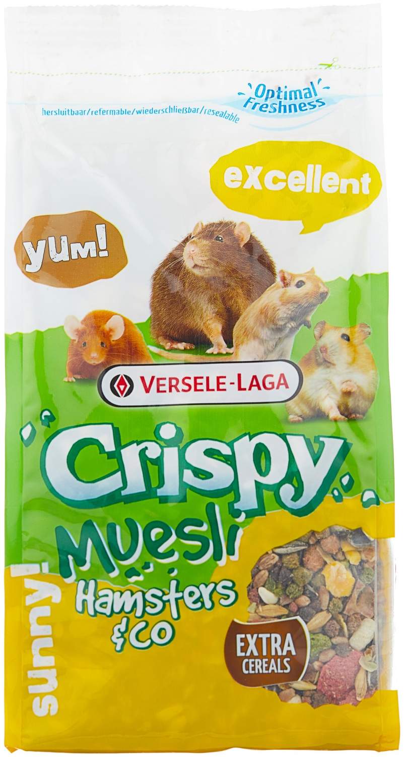 Сухой корм для хомяков и других грызунов Versele-Laga Crispy Muesli  Hamsters & Co, 400 г - отзывы покупателей на маркетплейсе Мегамаркет |  Артикул товара:100022760146