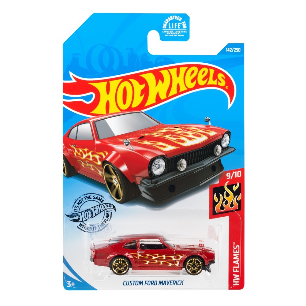 Машинка Hot Wheels коллекционная COSTOM FORD MAVERICK красный/черный GHF52  – купить в Москве, цены в интернет-магазинах на Мегамаркет