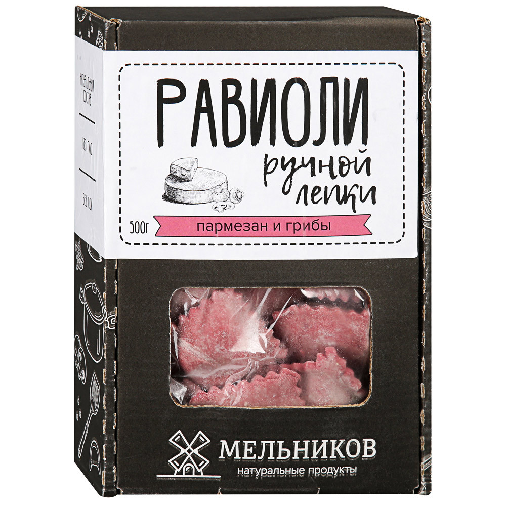 Равиоли ИП Мельникова О.А. с пармезаном и шампиньонами 500 г – купить в  Москве, цены в интернет-магазинах на Мегамаркет