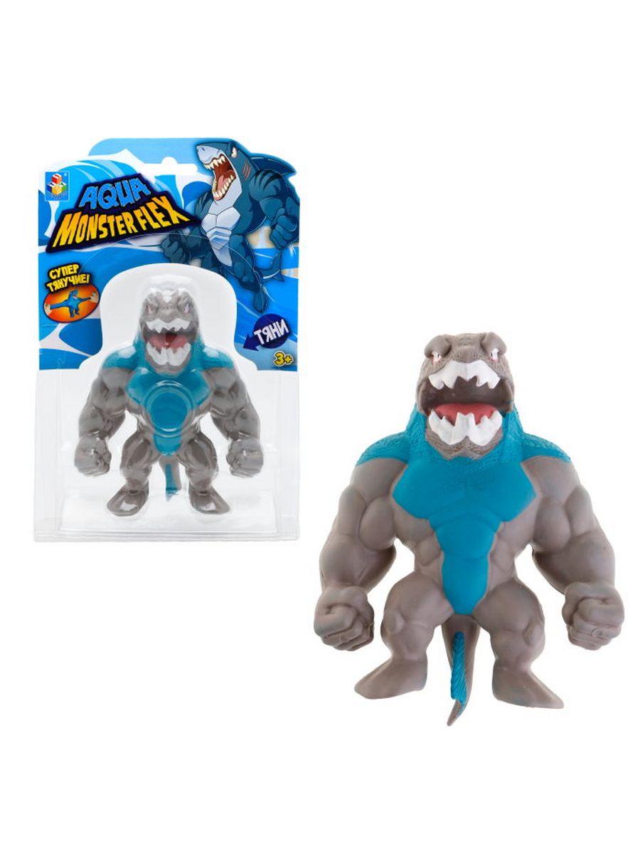 Купить фигурка 1toy MONSTER FLEX AQUA Монстр Акула 14см, цены на Мегамаркет