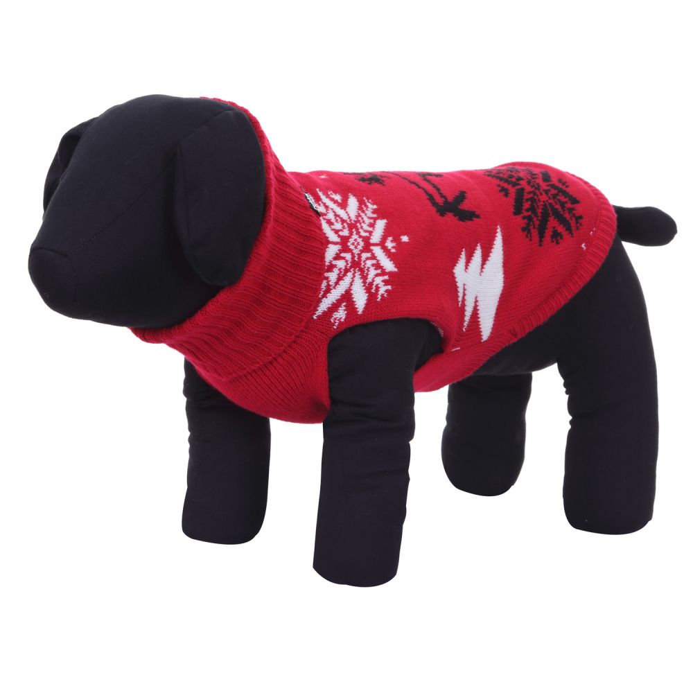 Купить свитер для собак RUKKA Pets Merry красный р-р M, цены в Москве наМегамаркет