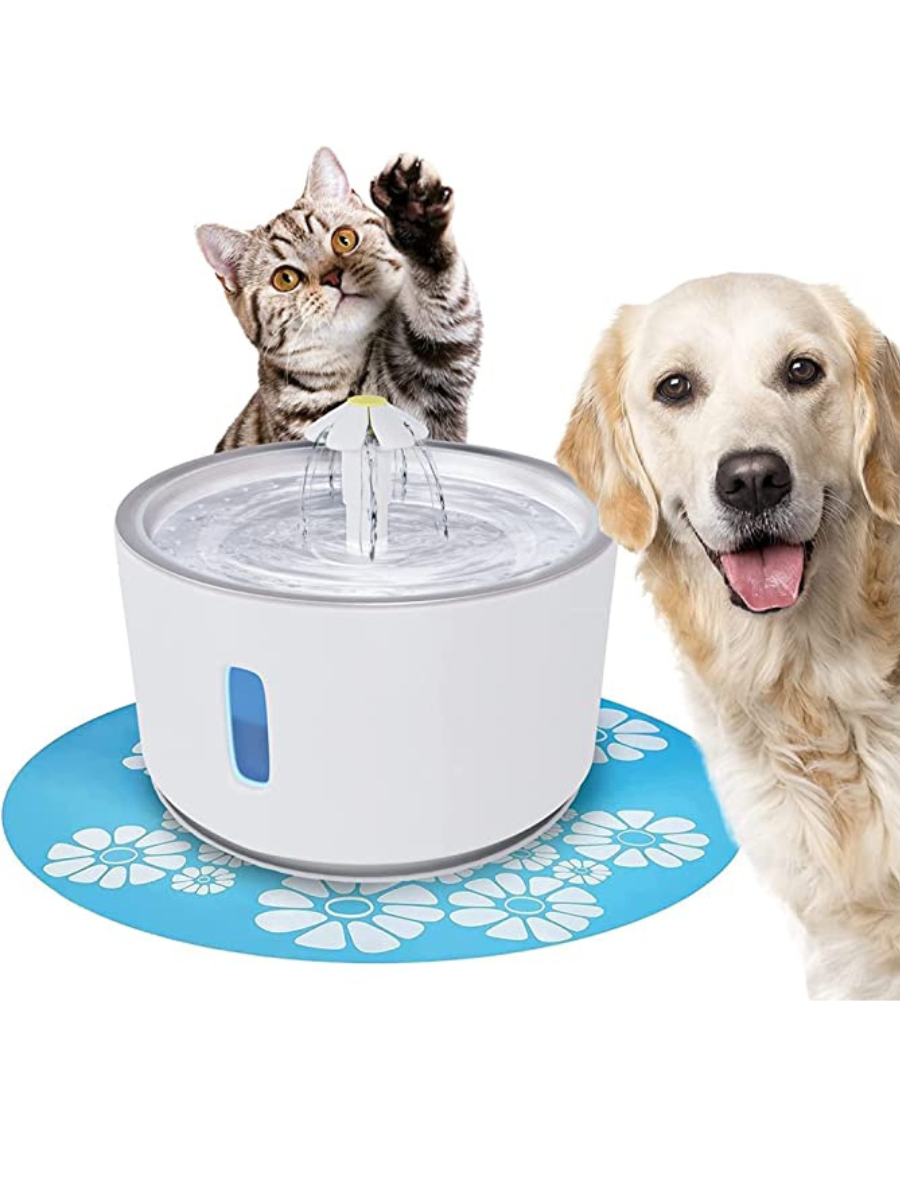 Купить фонтан поилка для кошек, PUREVACY 4 фильтра, 2 щетки, силиконовый  коврик, цены на Мегамаркет | Артикул: 600009738754