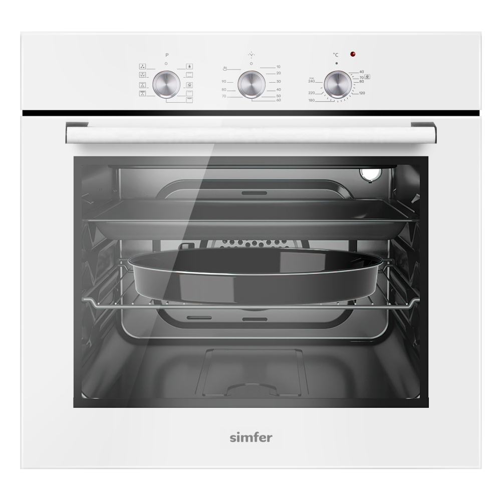 Встраиваемый электрический духовой шкаф Simfer B6EW19071 White, купить в  Москве, цены в интернет-магазинах на Мегамаркет