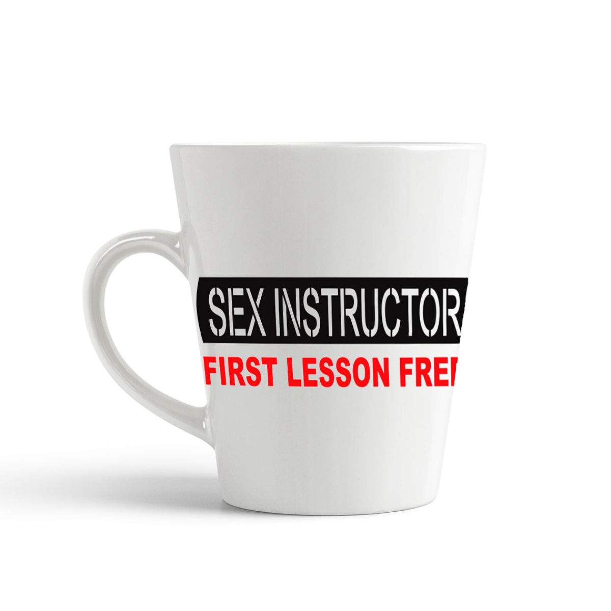 Кружка-латте CoolPodarok Sex instructor first lesson free купить в  интернет-магазине, цены на Мегамаркет