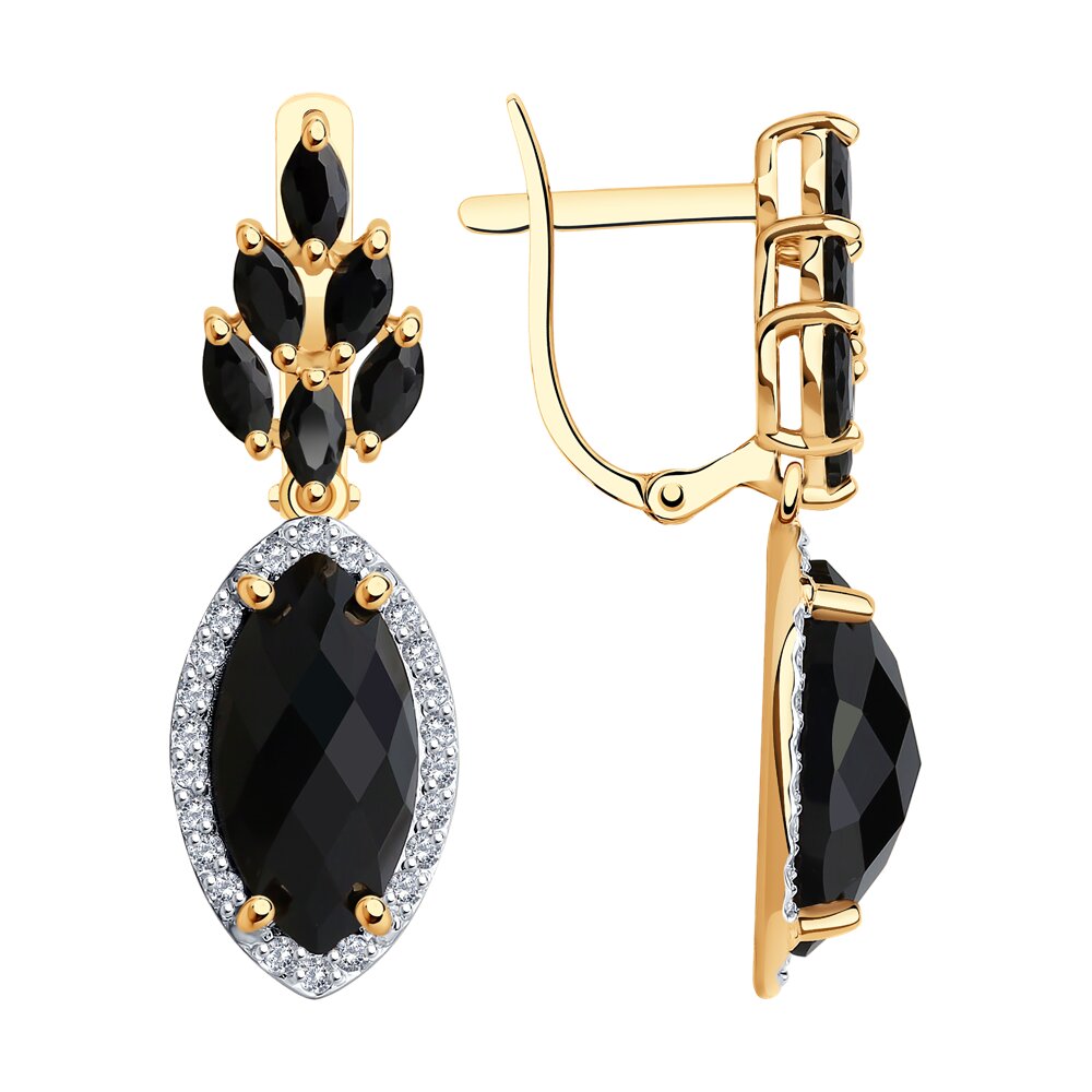 Золотые серьги с черным опалом - стильное украшение для вашего образа