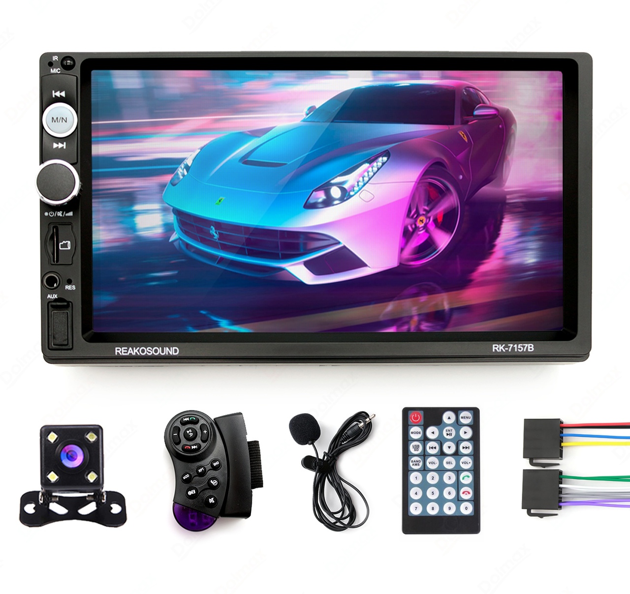 Автомагнитола 2 DIN (Android, iOS - Carplay, Bluetooth, Aux, слот SD)  Dolmax Carplay 7W-2D - отзывы покупателей на Мегамаркет