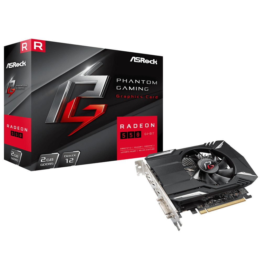 Видеокарта ASRock AMD 550 2GB Phantom Gaming PG RADEON 550 2G - отзывы  покупателей на маркетплейсе Мегамаркет | Артикул: 600012217402