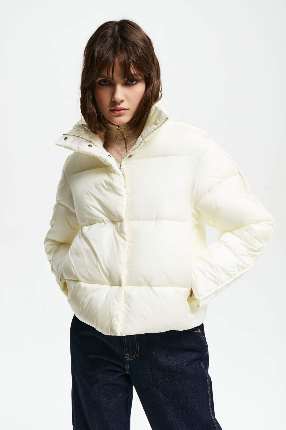Куртка женская LOVE REPUBLIC 2152513112 белая 46 RU - купить в Москве, ценына Мегамаркет