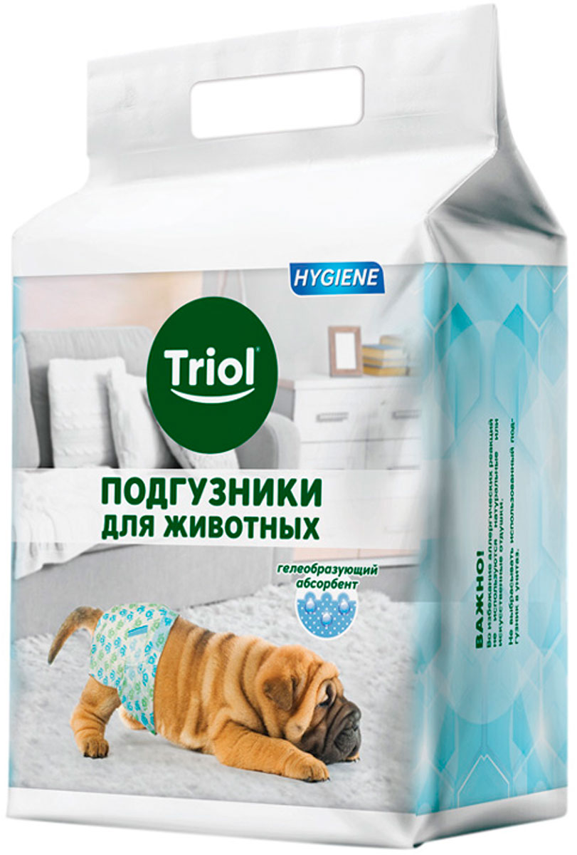 Купить подгузники для собак Triol XXL, вес собаки более 30 кг, 10 шт, цены  на Мегамаркет | Артикул: 100024989393