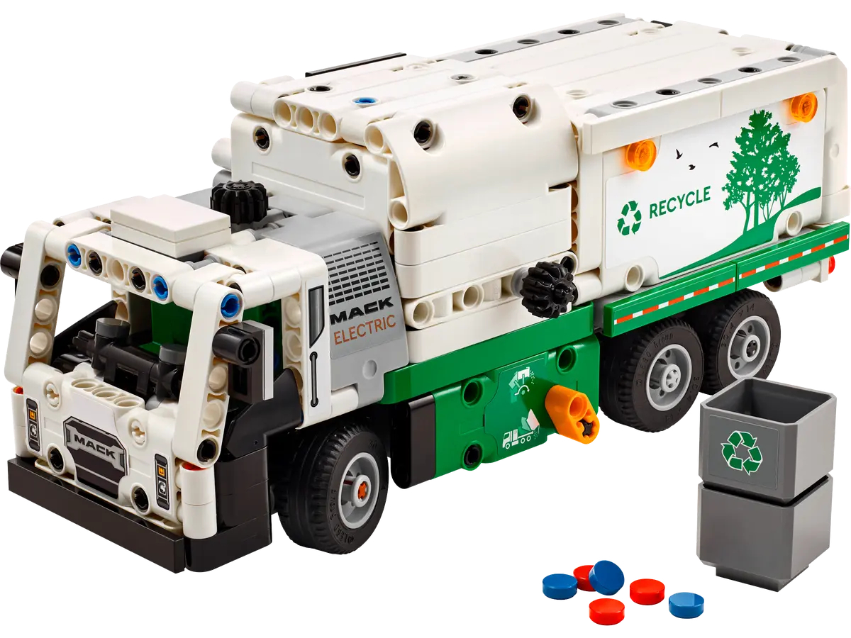 Купить конструктор Lego Technic Mack LR Electric Garbage Truck, 42167, цены  на конструкторы в интернет-магазинах на Мегамаркет