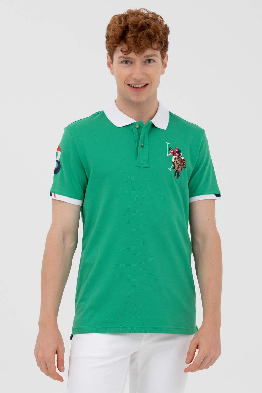 Футболка мужская U.S. POLO Assn. G081SZ011-000-1571297-SD01IY023 зеленая M  – купить в Москве, цены в интернет-магазинах на Мегамаркет