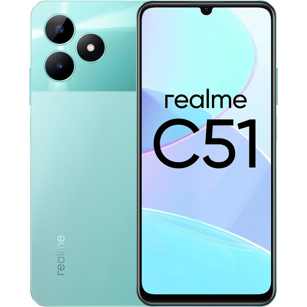 Смартфон Realme C51 6/256GB зеленый, купить в Москве, цены в  интернет-магазинах на Мегамаркет