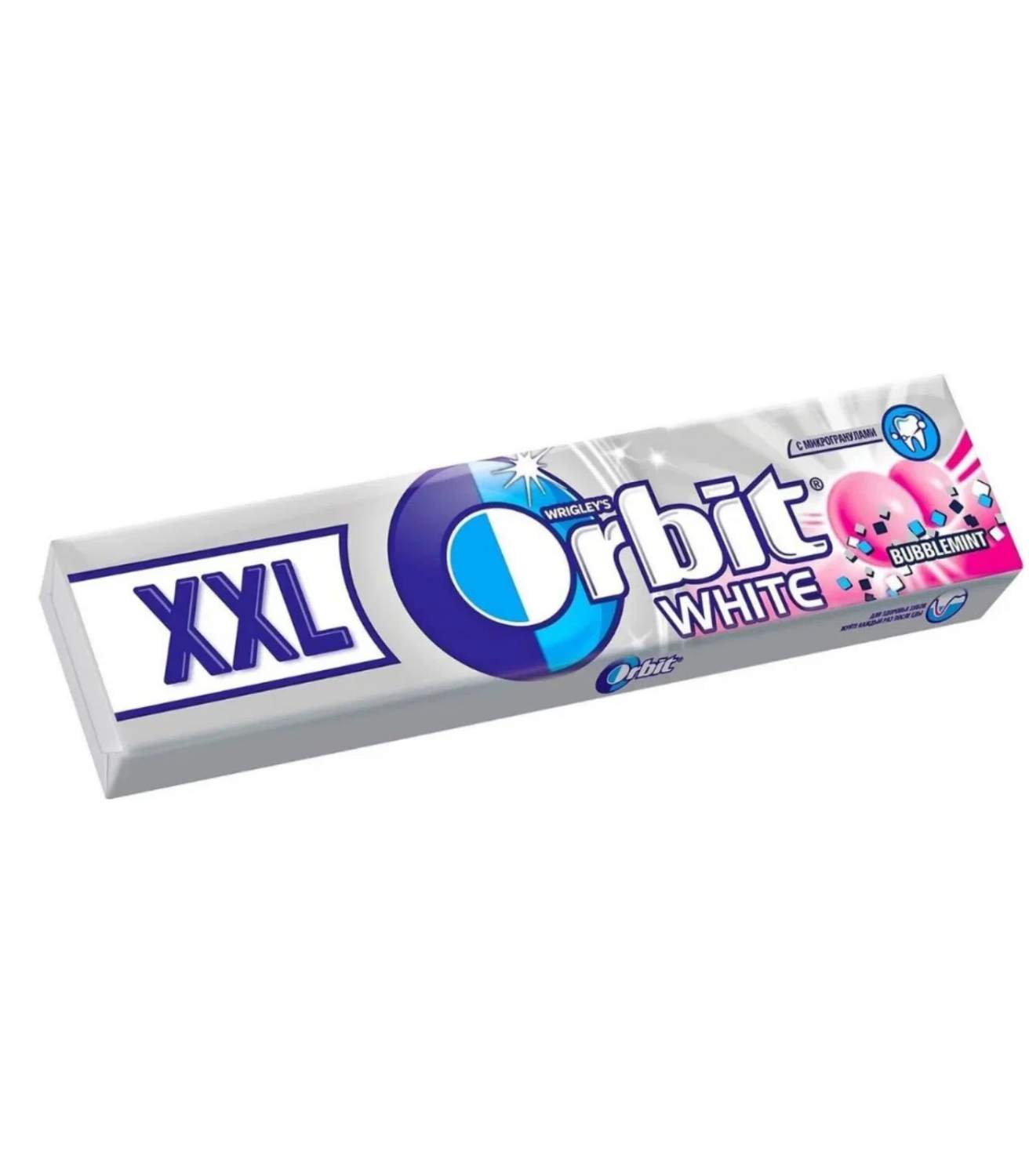 Жевательная резинка Orbit White Bubblemint XXL без сахара 20,4 г - отзывы  покупателей на Мегамаркет