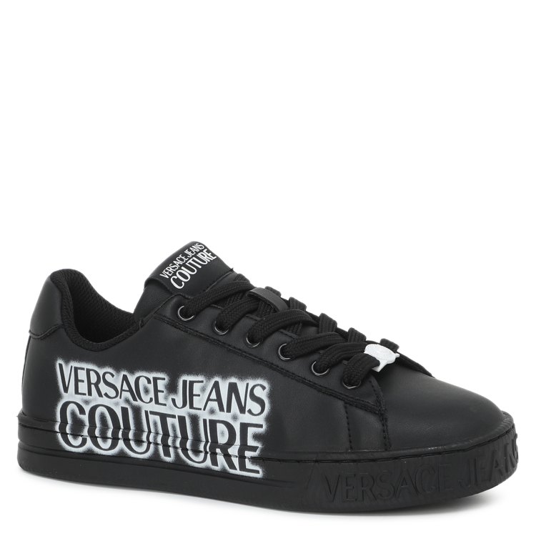 Кеды женские Versace Jeans Couture 71VA3SK7 черные 37 EU - купить в Москве,цены на Мегамаркет