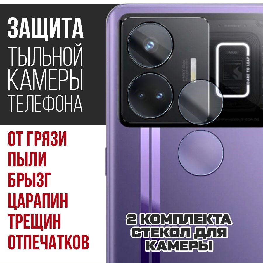 Стекло защитное гибридное для камеры Realme GT Neo 5 (2 шт.), купить в  Москве, цены в интернет-магазинах на Мегамаркет