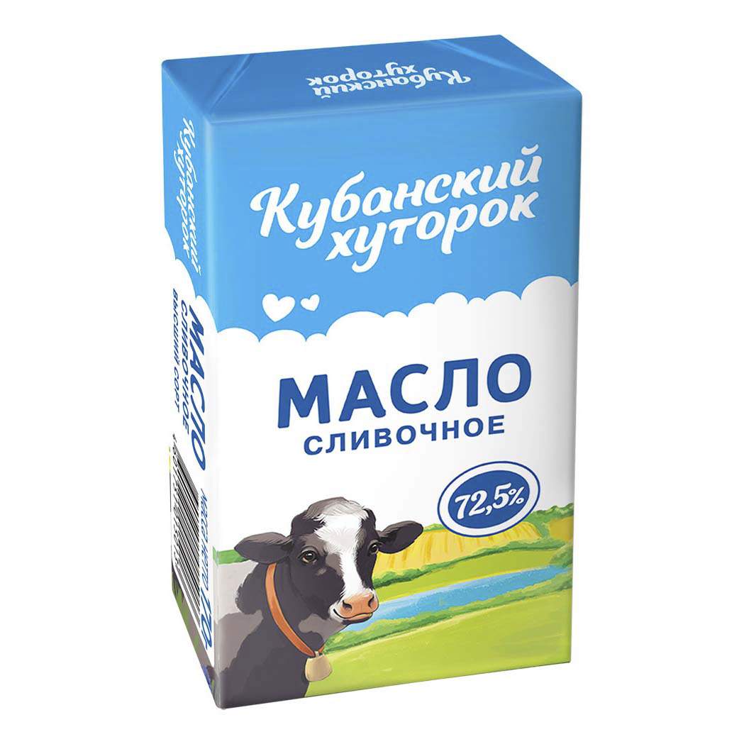 Купить сливочное масло Кубанский хуторок Крестьянское 72,5% 170 г, цены на  Мегамаркет | Артикул: 100029318976