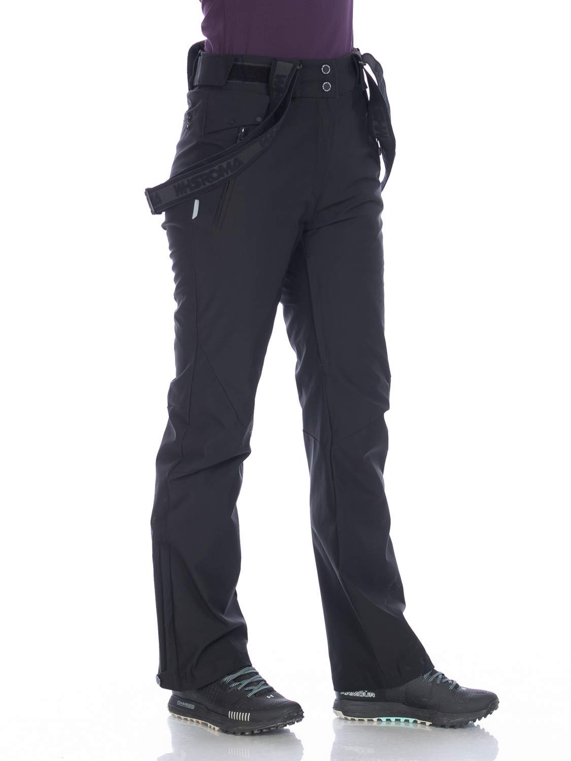Горнолыжные брюки женские WHSROMA, цвет черный, 48 р - купить в Москве,цены на Мегамаркет