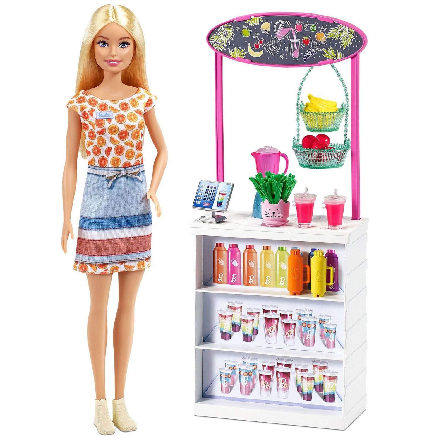 Купить barbie Игровой набор Смузи-бар GRN75, цены на Мегамаркет