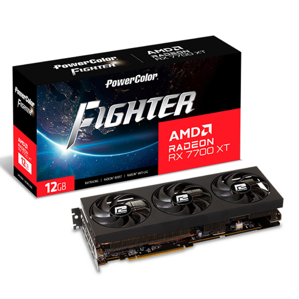 Видеокарта PowerColor RX7700XT Fighter 12GB , купить в Москве, цены в  интернет-магазинах на Мегамаркет