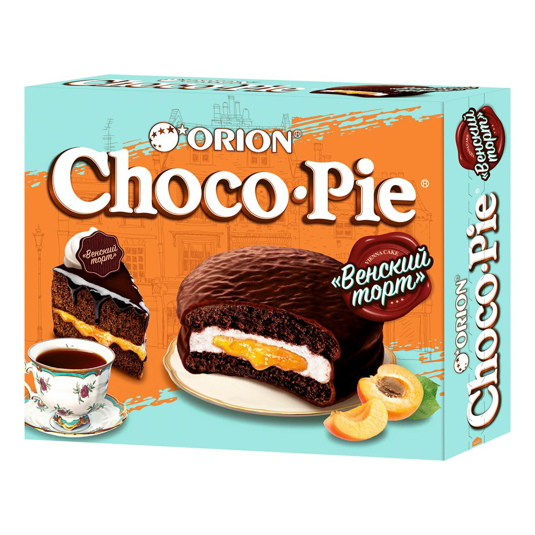 Купить печенье Orion Choco Pie Vienna Cake в глазури 360 г, цены на  Мегамаркет | Артикул: 100045465056