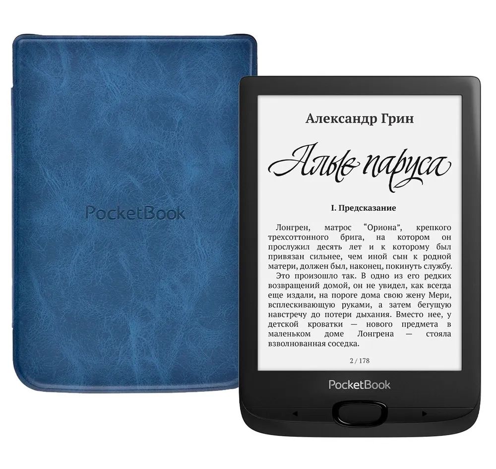 Электронная книга Pocketbook 617 Ink Black + чехол - отзывы покупателей на  Мегамаркет