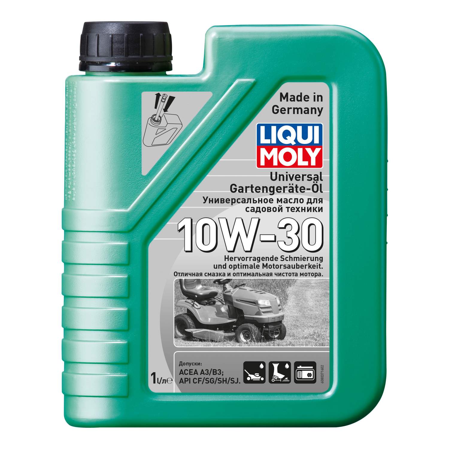 Моторное масло LIQUI MOLY Universal 4-Takt Gartengerate-Oil 10w-30 1л -  купить в Москве, цены на Мегамаркет | 100000400239