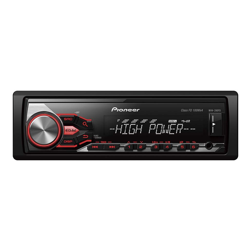 Автомобильная магнитола Pioneer MVH-280FD - отзывы покупателей на  Мегамаркет | 100000032385