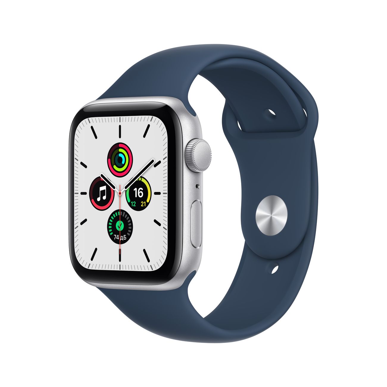 Смарт-часы Apple Watch SE A2352 44 мм, silver aluminum case, abyss blue  sport band - отзывы покупателей на Мегамаркет