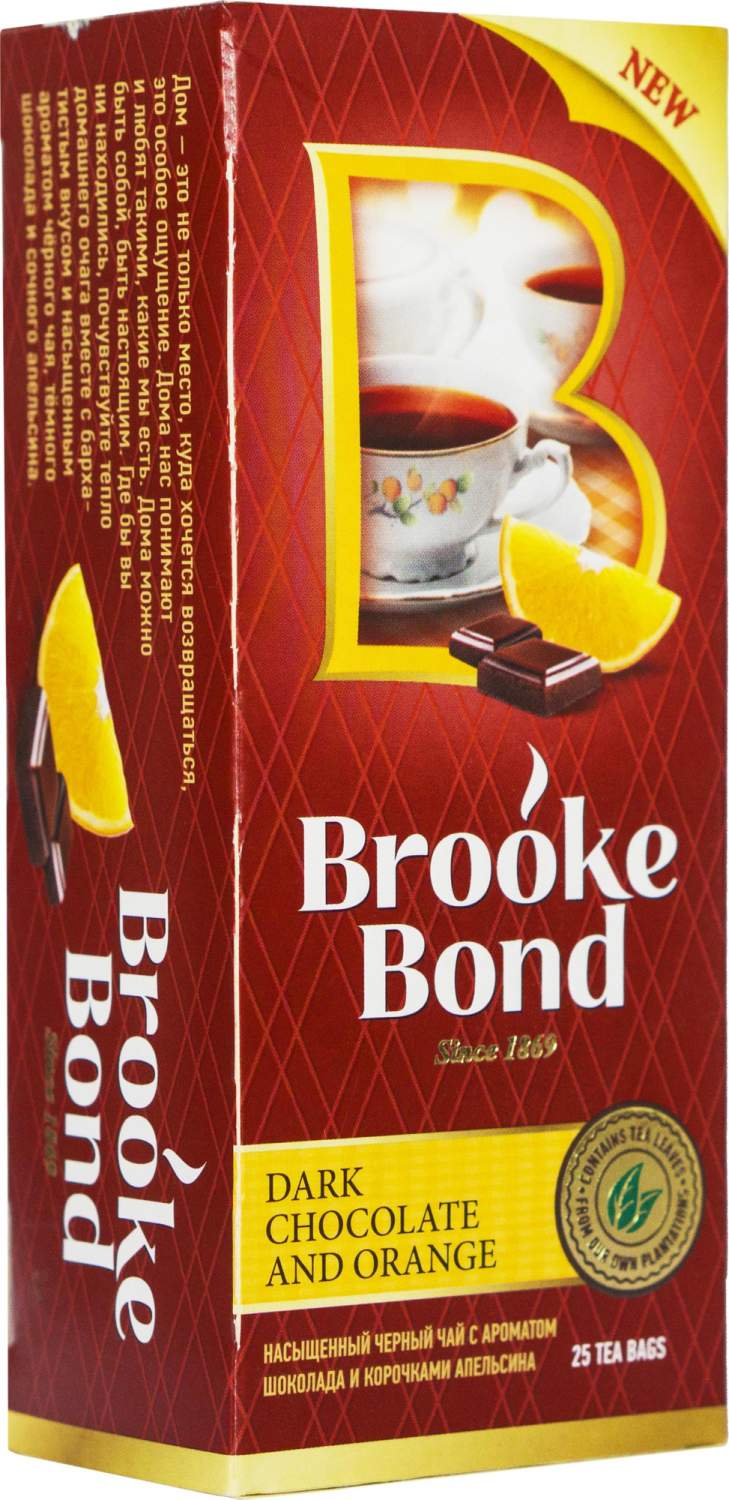 Чай черный <b>Brooke</b> <b>Bond</b> Chocolate Orange 25 пакетиков х 2 шт - megamarket.ru...