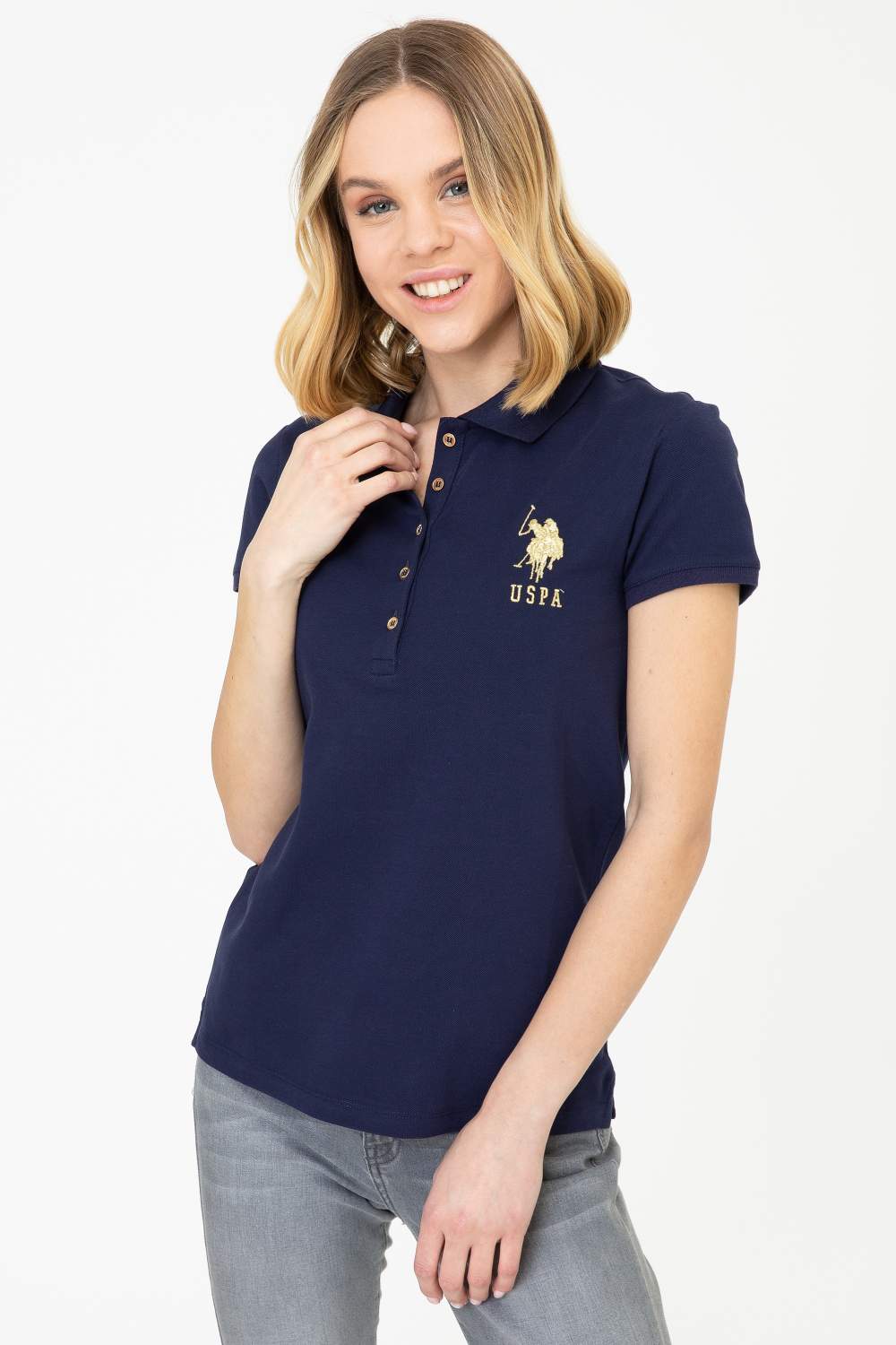 Футболка женская U.S. POLO Assn. G082SZ0110MTS02221-011 синяя S – купить в  Москве, цены в интернет-магазинах на Мегамаркет