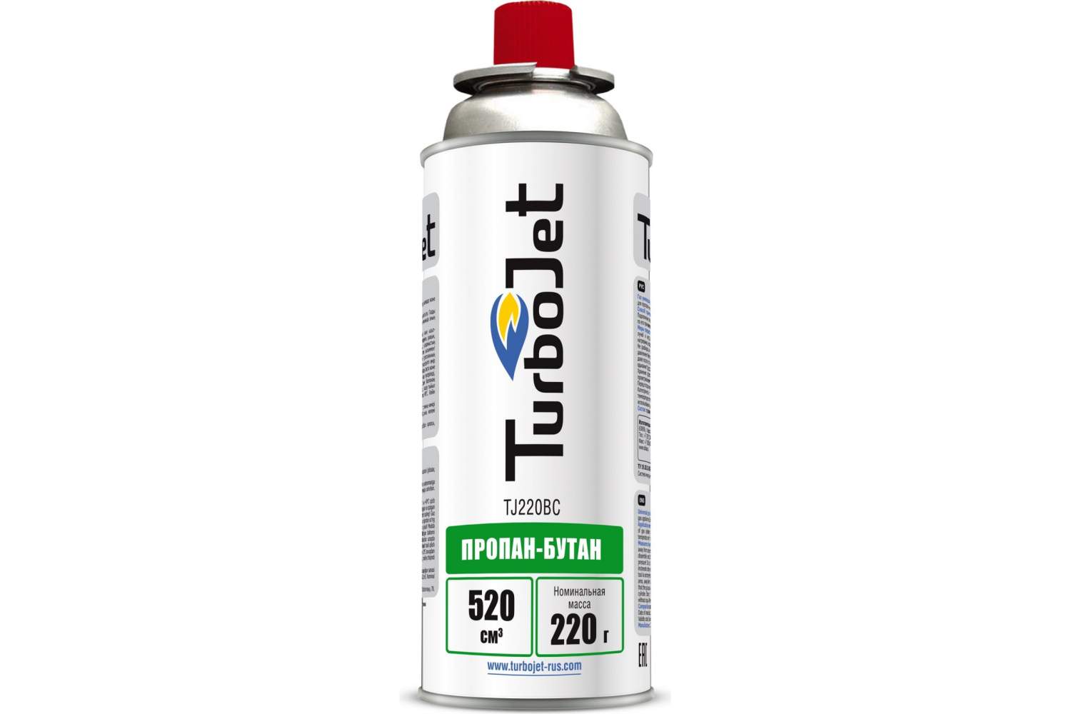 Turbojet Газовый баллон БУТАН 220 г, цанговый TJ220BC - купить в Москве ...