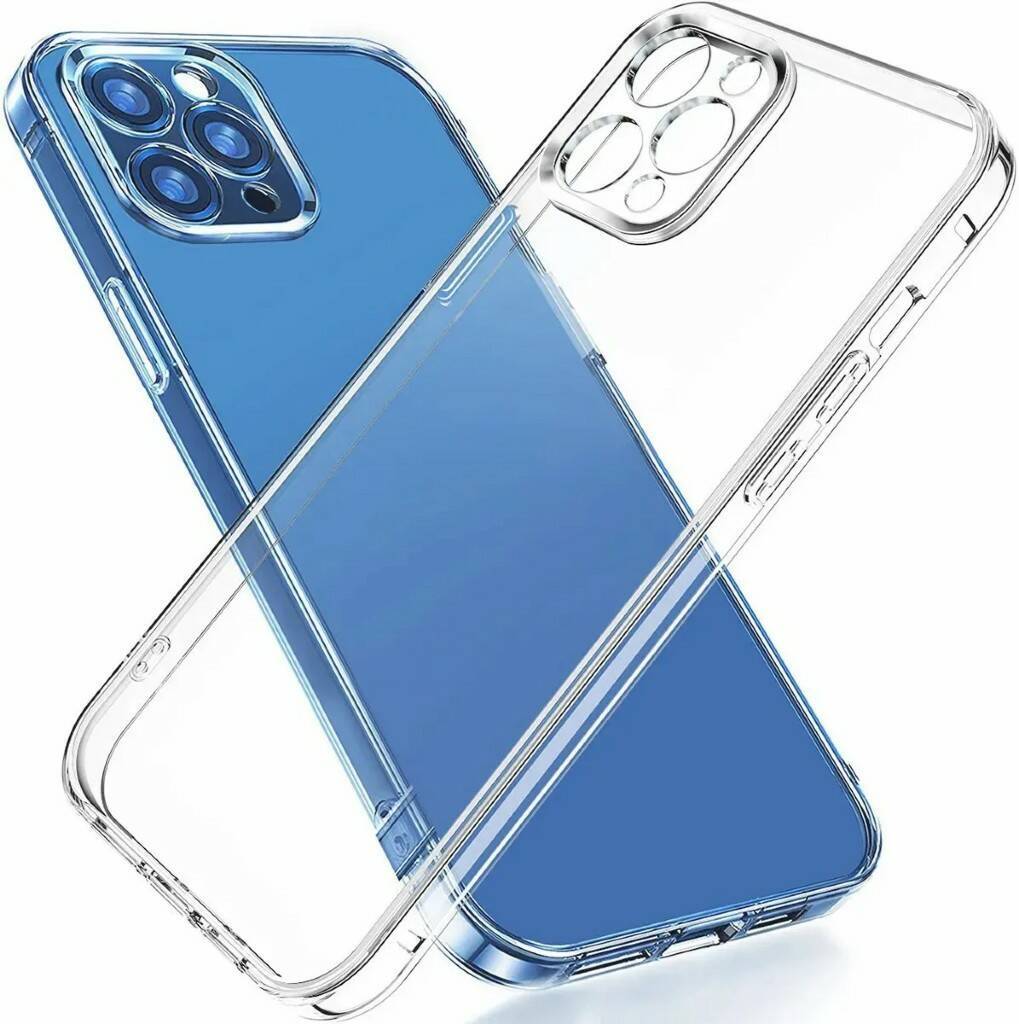 Силиконовый прозрачный противоударный чехол/бампер для iPhone 12 Pro MAX  Clear Case, купить в Москве, цены в интернет-магазинах на Мегамаркет