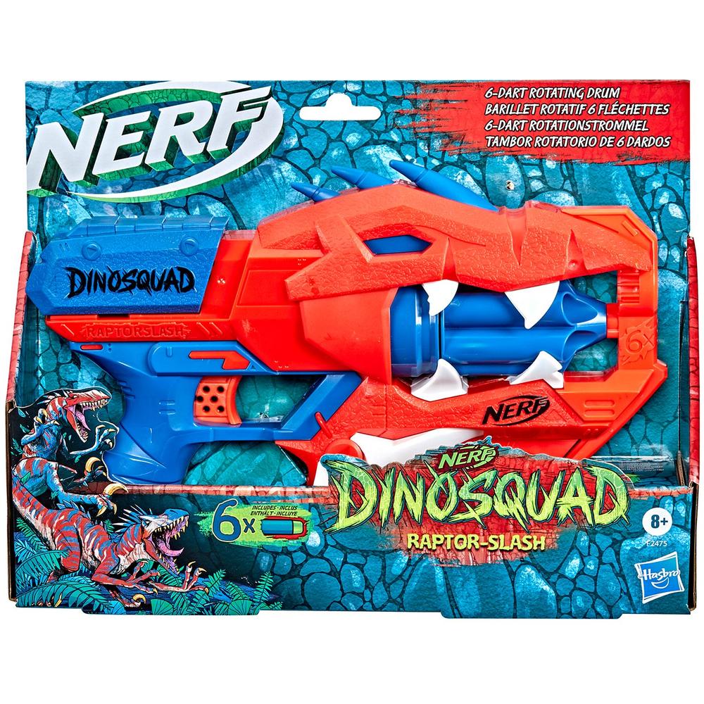 Купить бластер игрушечный Hasbro Nerf Дино Сквад Раптор Слэш F2475EU4, цены  на Мегамаркет