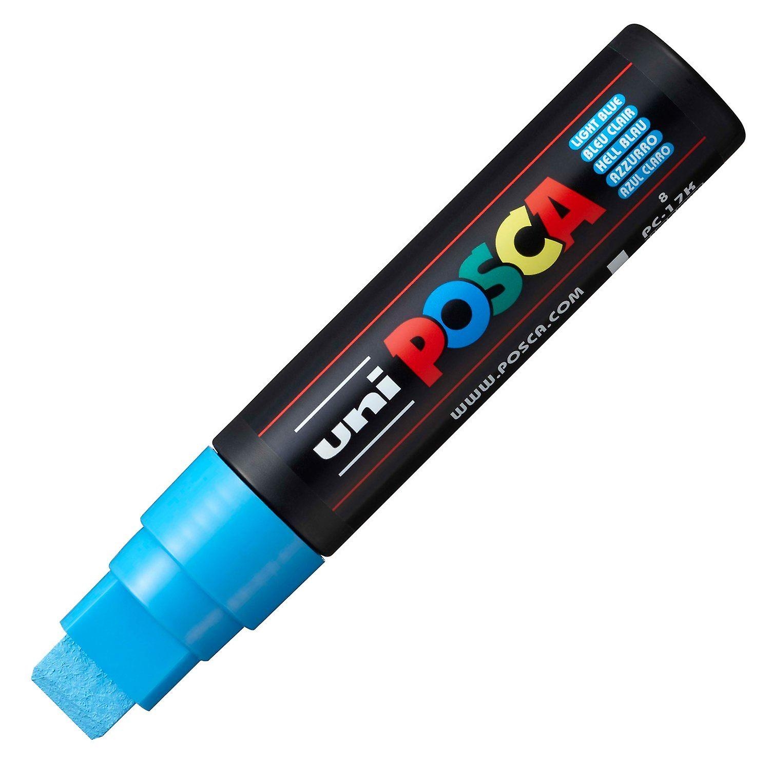 Купить маркер Uni POSCA PC-17K 15мм скошенный (голубой (light blue) 8),  цены на Мегамаркет | Артикул: 100028042489