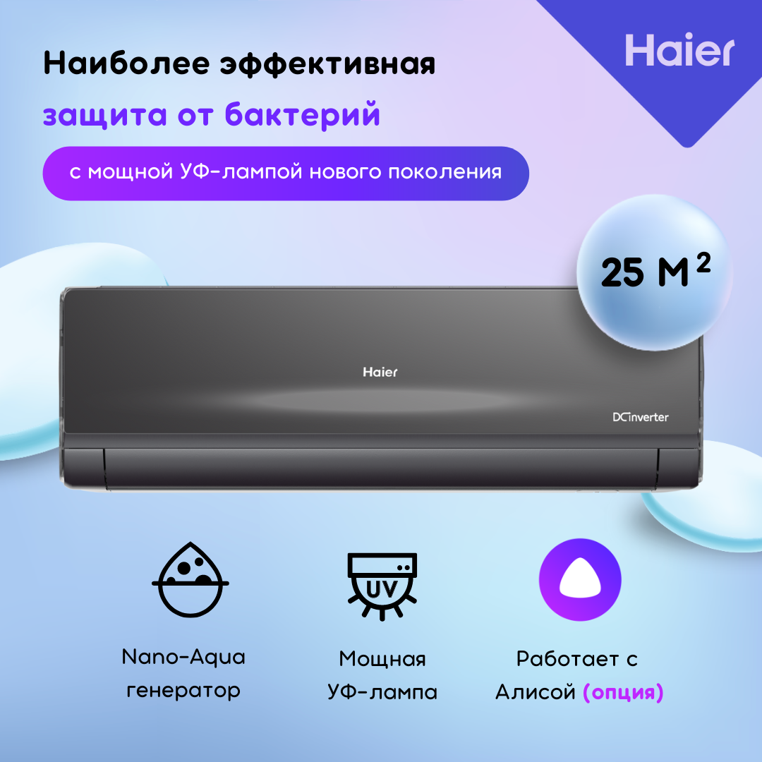 Сплит-система Haier AS09NS6ERA-B/1U09BS3ERA, купить в Москве, цены в  интернет-магазинах на Мегамаркет