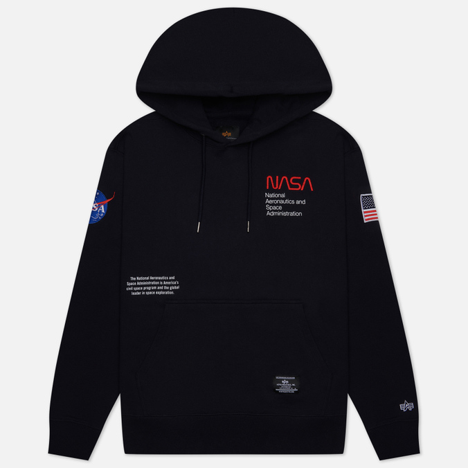 Alpha Industries NASA Worm Logo Hoodie L