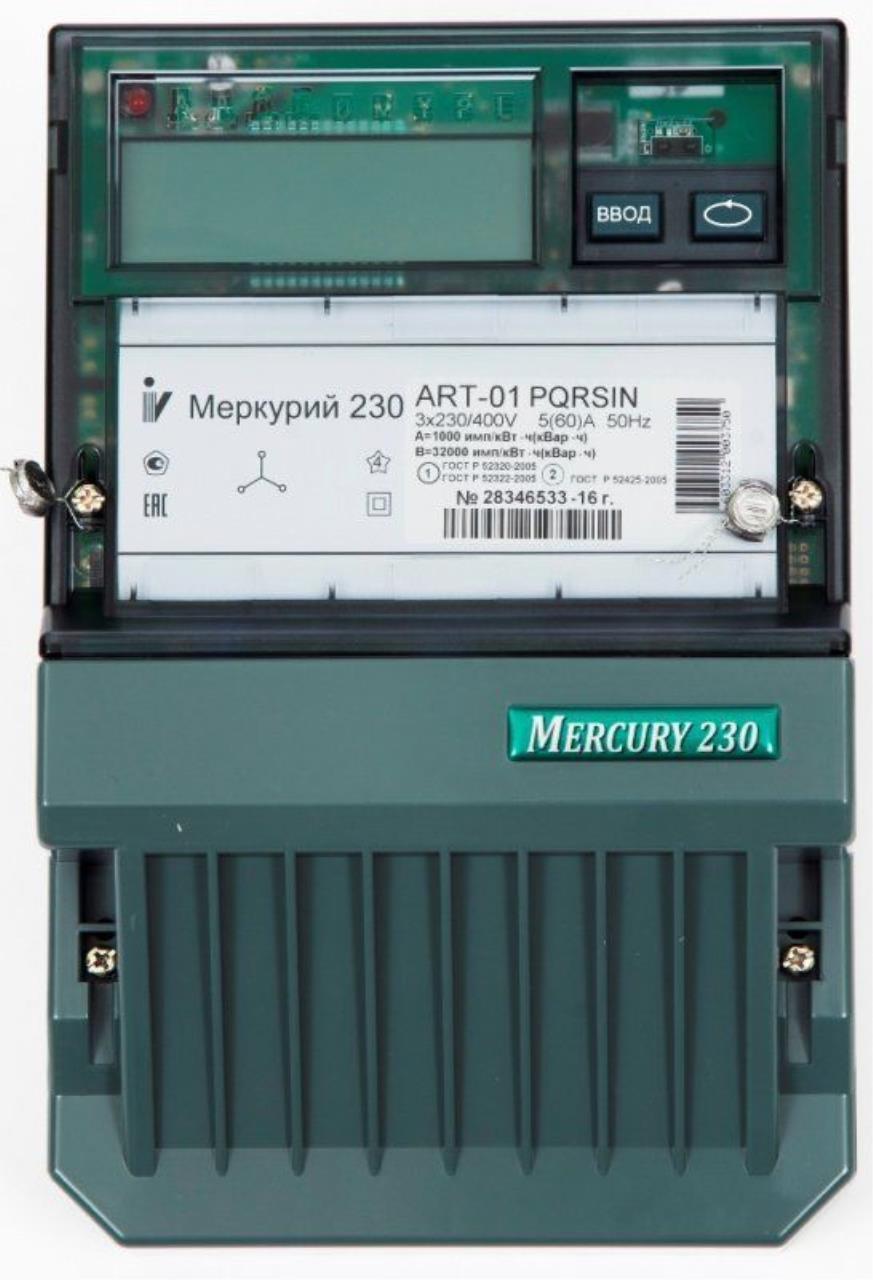 Счетчик Меркурий 230 ART-01 PQRSIN - характеристики и описание на .