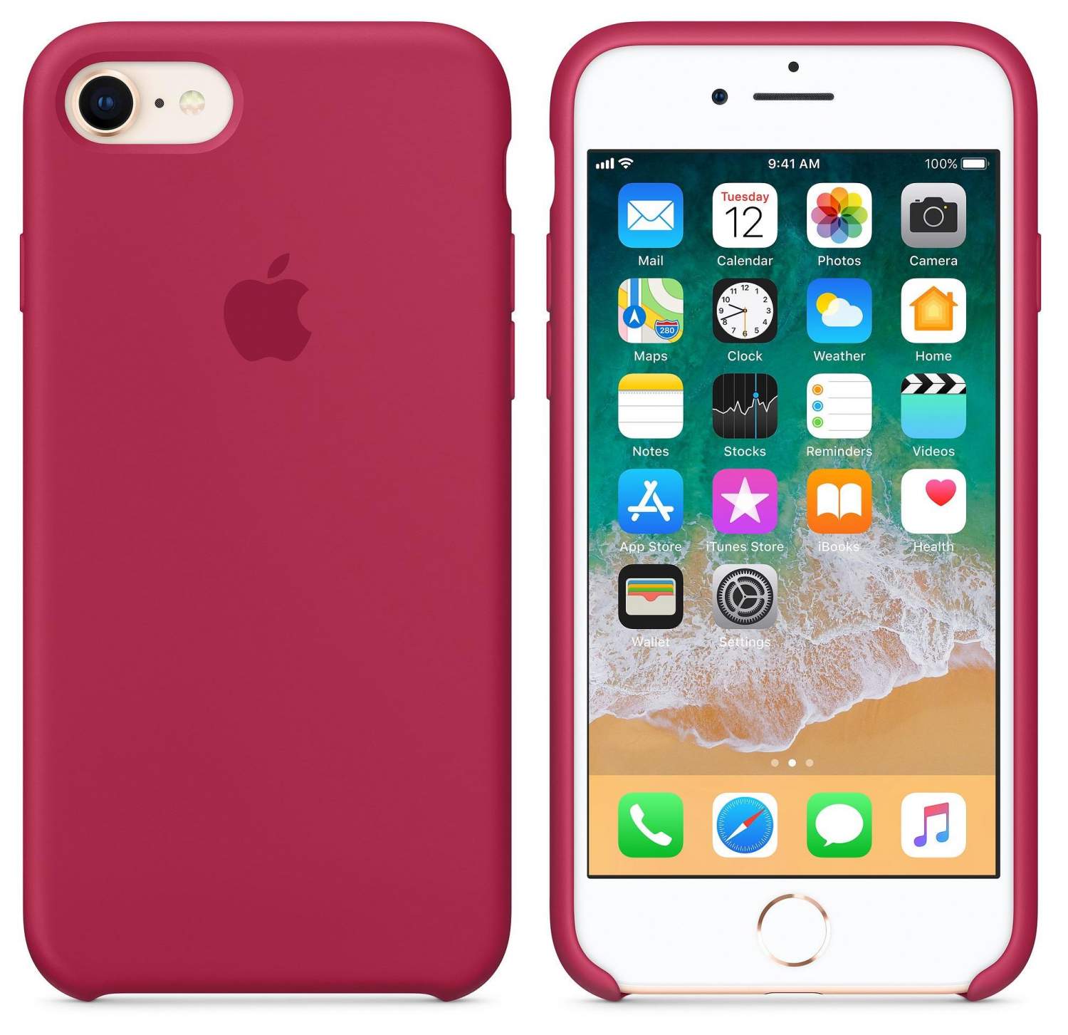 Чехол для Apple iPhone 7/8 Silicone Case (Бордовый) – купить в Москве, цены  в интернет-магазинах на Мегамаркет