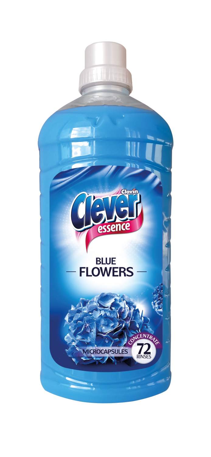 Концентрат для полоскания белья Clever Essenсe Blue Flowers (Голубые цветы)  1,8 л - отзывы покупателей на Мегамаркет