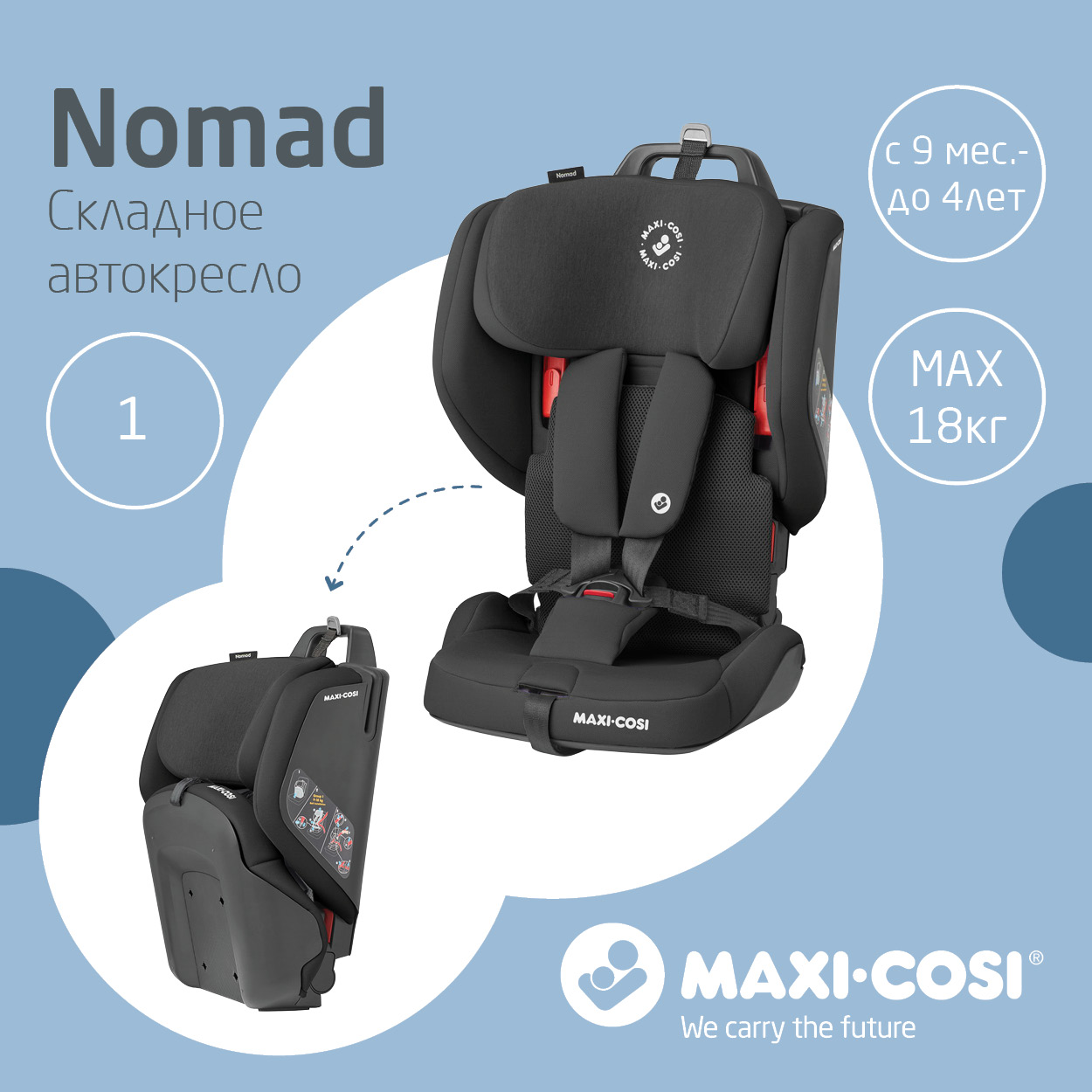 Автокресло Maxi-Cosi NOMAD 9-18 кг Nomad Authentic Black/черный – купить в  Москве, цены в интернет-магазинах на Мегамаркет