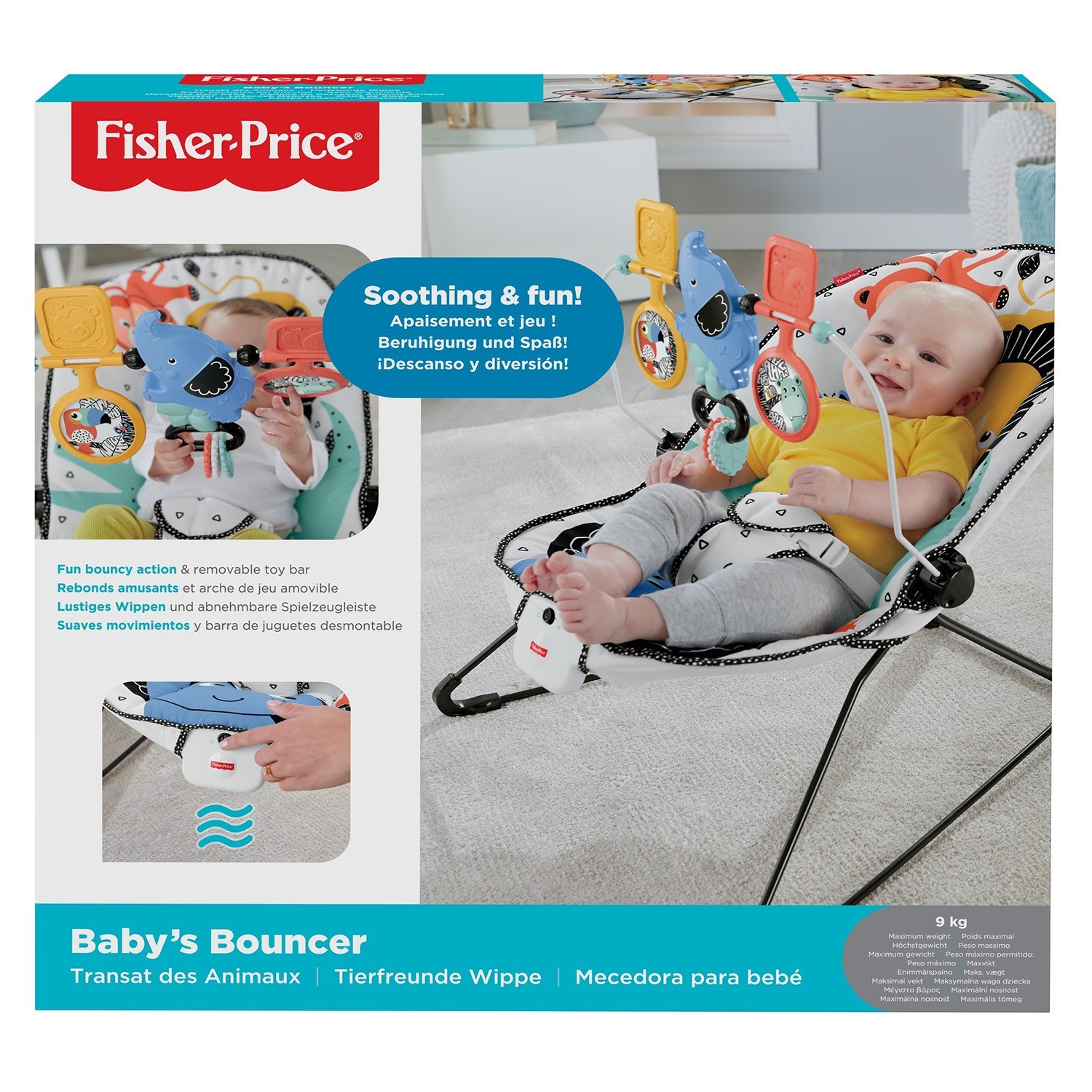 Кресло качалка детское fisher price