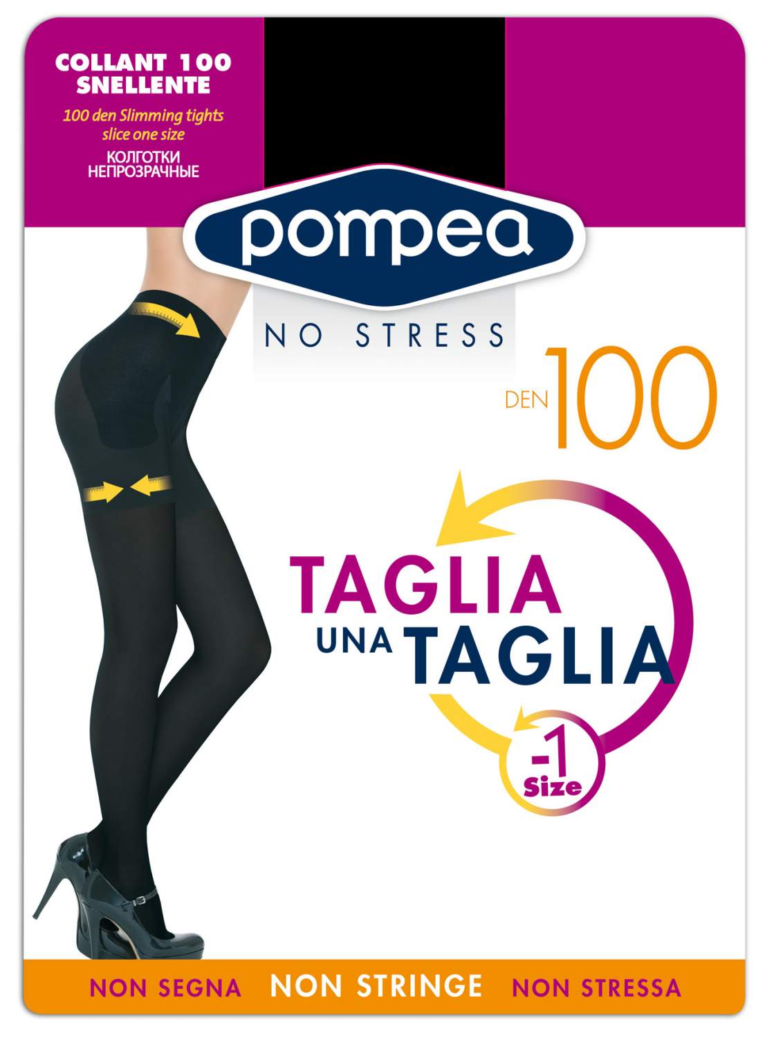 Колготки женские Pompea CL TAGLIA 1 TG 100 den черные 4 - купить в Москве,  цены на Мегамаркет