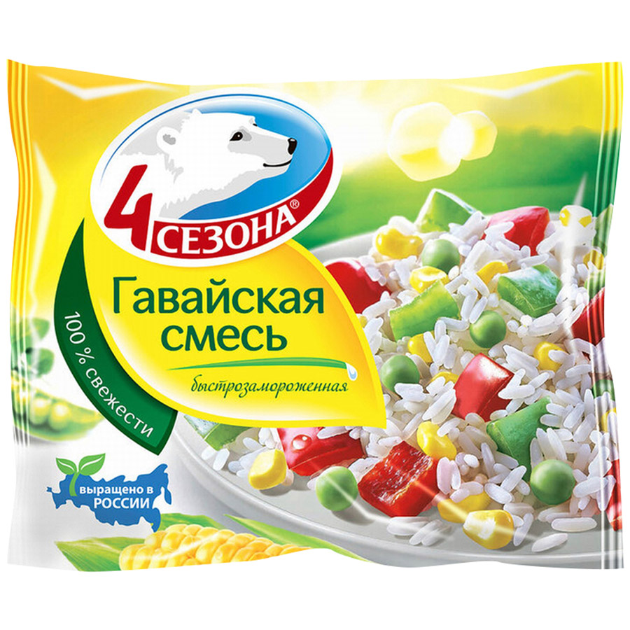 Смесь 4 сезона гавайская замороженная 400 г - отзывы покупателей на  Мегамаркет | 100026640355
