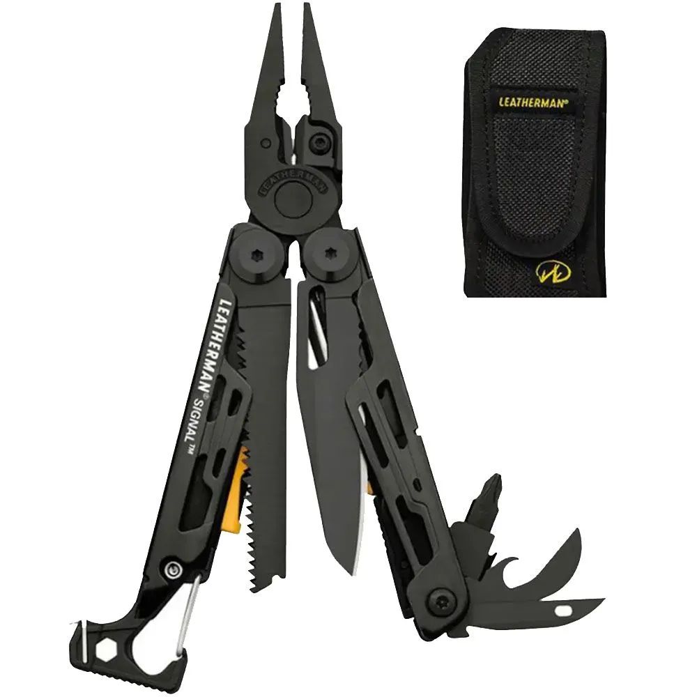 Мультиинструмент (мультитул) LEATHERMAN SIGNAL BLACK (чехол: нейлон ...