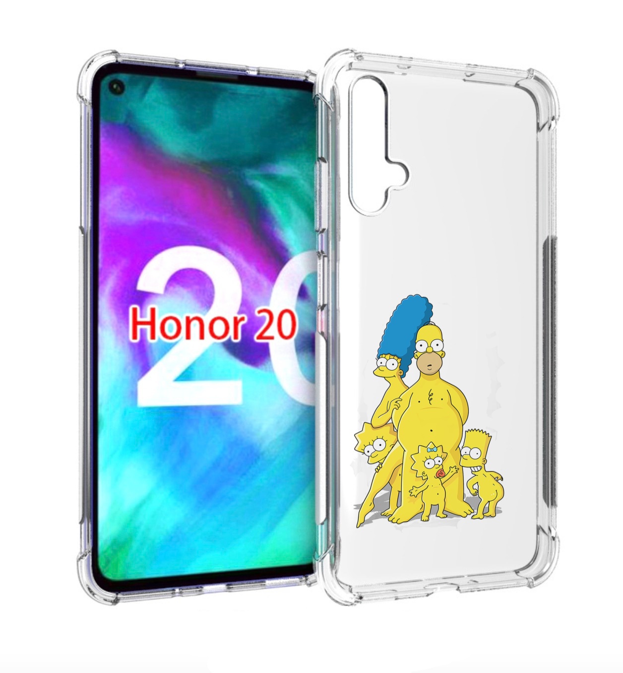 Чехол бампер MyPads семья-симпсонов для Honor 20 – купить в Москве, цены в  интернет-магазинах на Мегамаркет