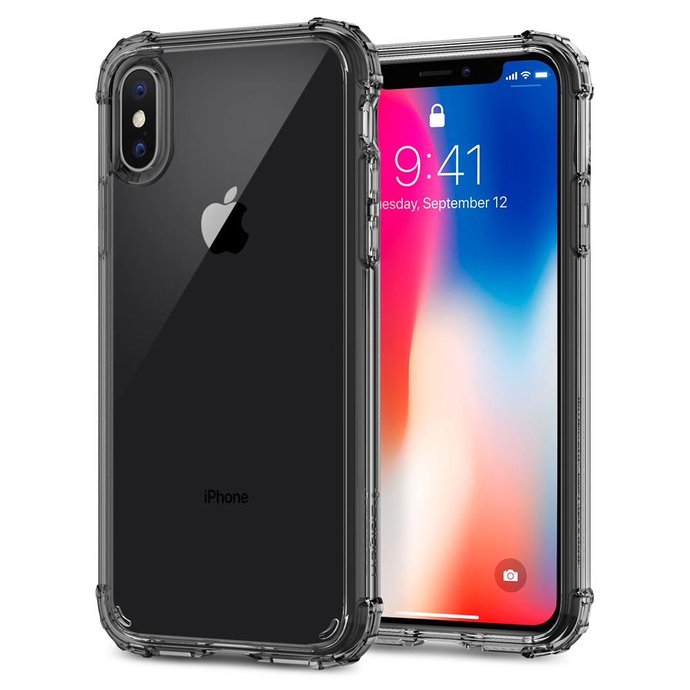 Чехол Spigen для iPhone X / XS - Crystal Shell - Темный кристалл -  057CS22142 – купить в Москве, цены в интернет-магазинах на Мегамаркет