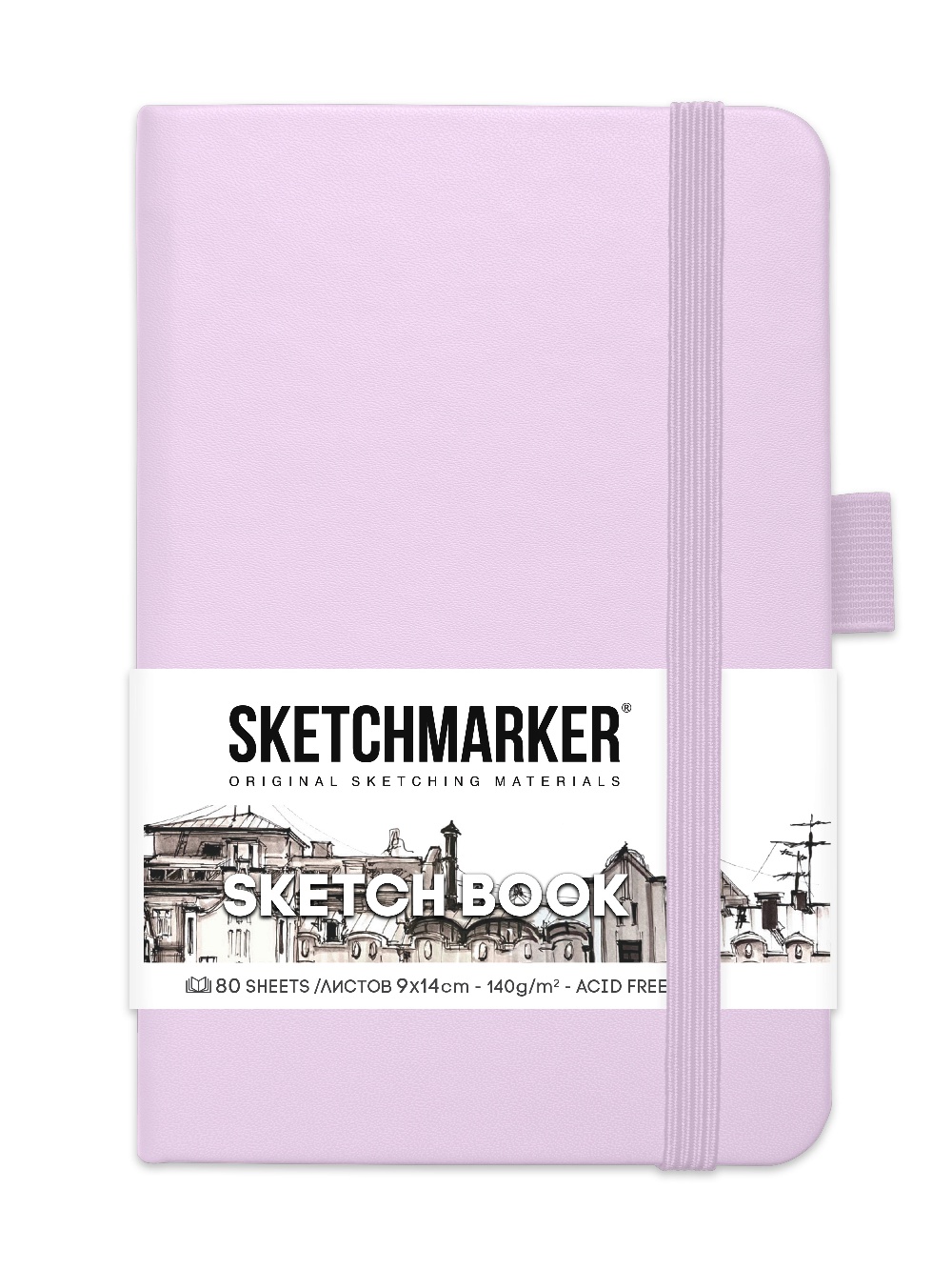 Купить скетчбук Sketchmarker 2314701SM 140г/м2 9х14см., цв.:  пастельно-фиолетовый, цены на Мегамаркет | Артикул: 600010066434