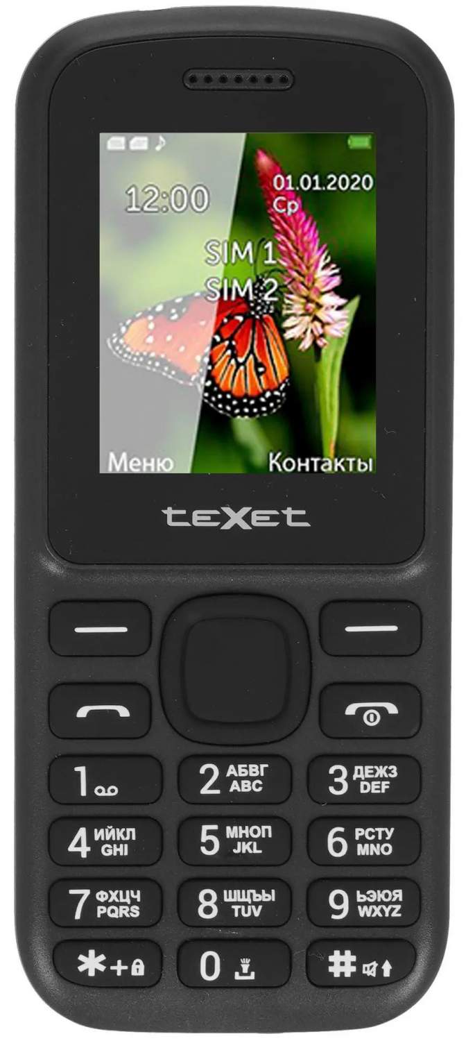 Сотовый телефон TEXET TM-130 Black, купить в Москве, цены в  интернет-магазинах на Мегамаркет