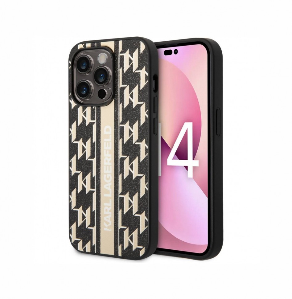 Чехол Karl Lagerfeld PU Monogram Vertical logo Hard для iPhone 14 Pro Max,  Коричневый - отзывы покупателей на маркетплейсе Мегамаркет | Артикул:  600011538482